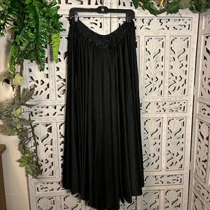 ROYAL SMEELA BODACIOUS BLACK BELLY DANCING SATIN SPLIT SKIRT